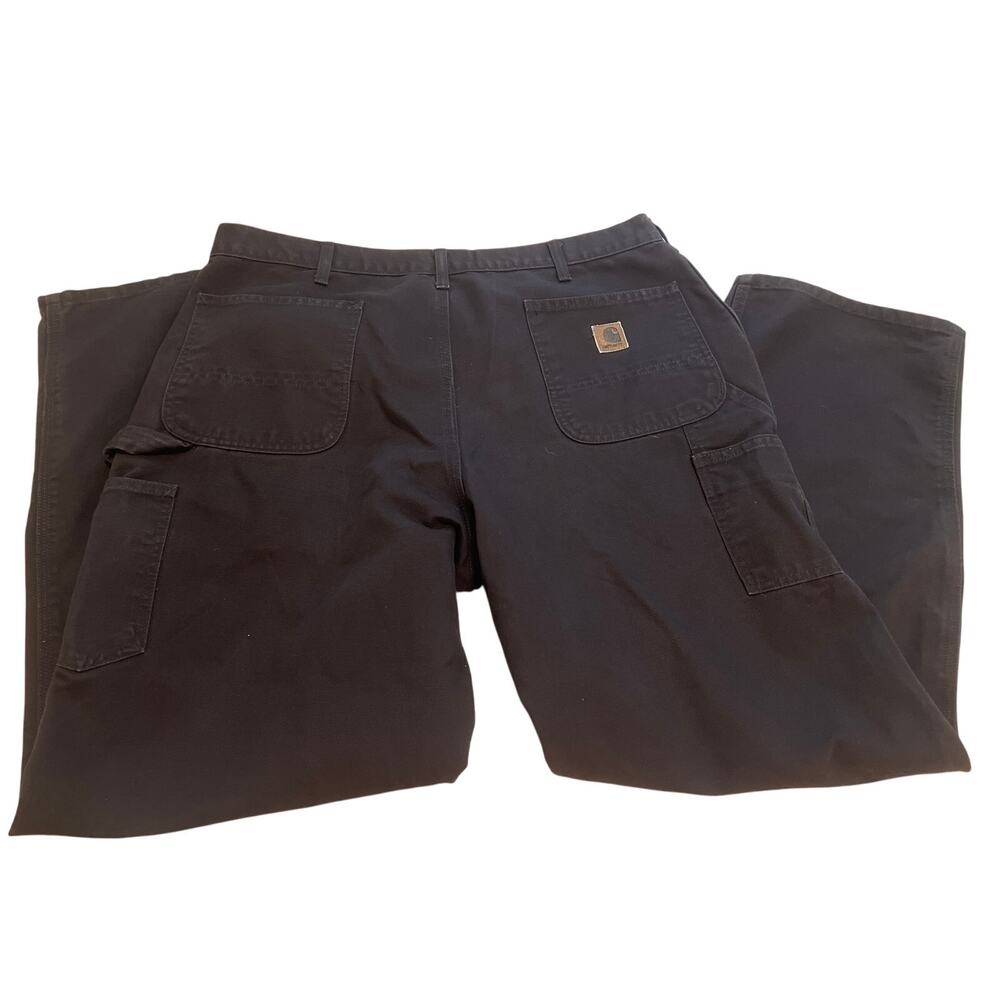 Vintage Carhartt Brown Cotton Canvas Loose Fit Cargo Pants Waist 39